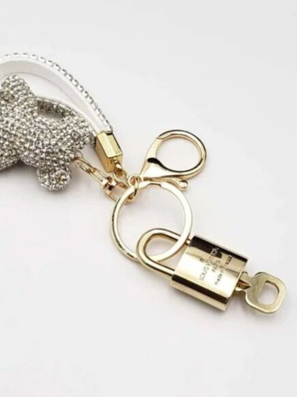 Authentic Louis Vuitton Gold Padlock 🔒 Key Set w/ Unbranded Bag Charm - Picture 6 of 8